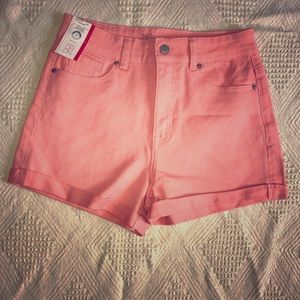 No Boundaries High Rise Peach Shorts